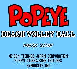 Popeye Beach Volleyball JP Sega Game Gear JP box art